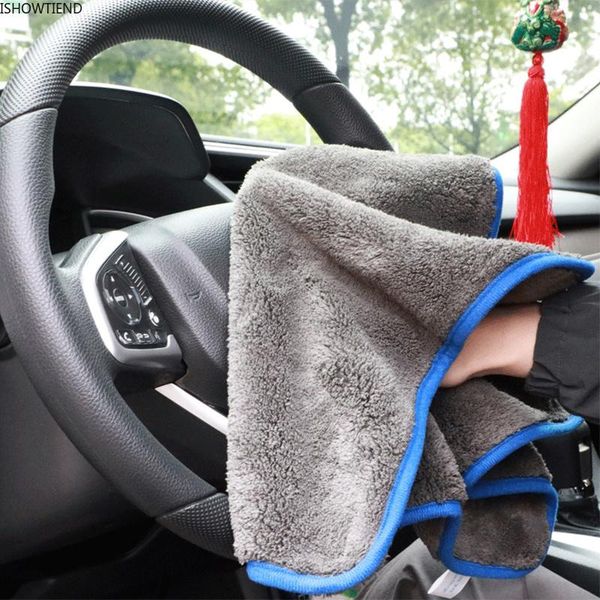 

car sponge 1200 gms coral velvet thickened washing towel water absorbing cloth double-sided composite cleaning cars rag 40*40 mm