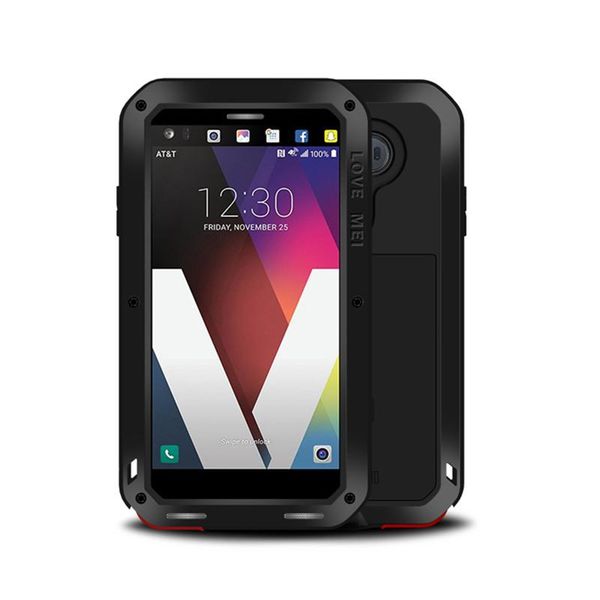 

cell phone pouches aluminum metal armor heavy duty protective case for lg v40 v30 cases shockproof full body with glass cover v60