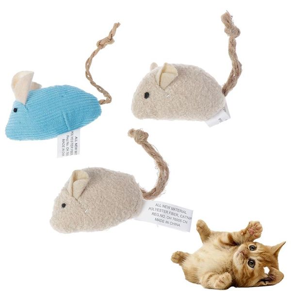 

cat toys 3pcs/lot mix pet cats fun plush mouse toy for little fat