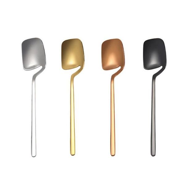 

spoons 6pcs stainless steel kitchen restaurant coffee tea milk dessert ice cream