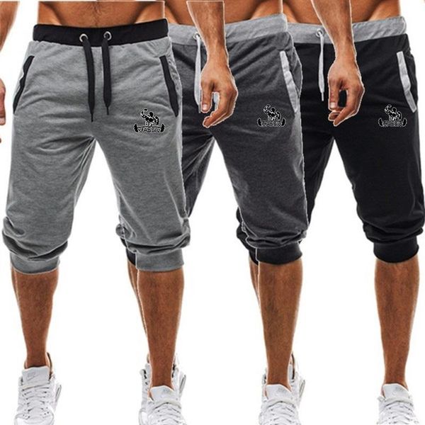 

mens baggy jogger casual slim harem shorts soft 3/4 trousers fashion brand men sweatpants summer comfy male 2021 men's, White;black