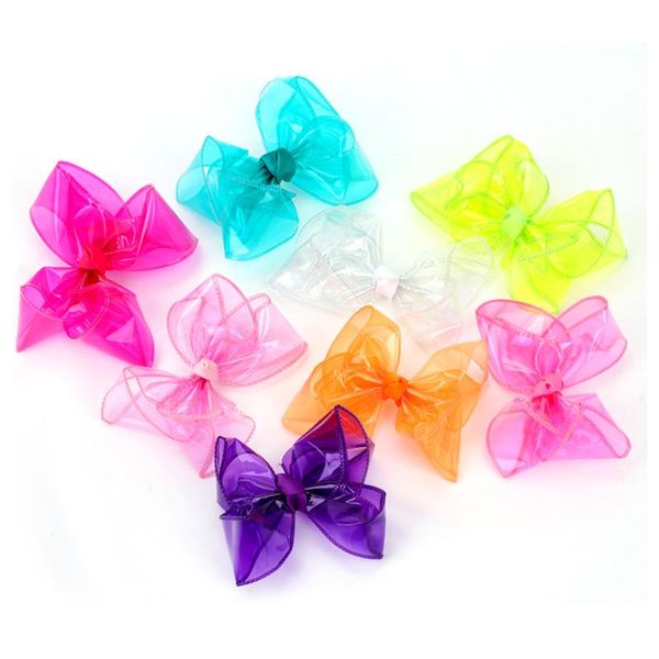 

hair accessories 2021 fashion jelly bows waterproof for girls beach summer swim pool bow clip pinzas para el pelo, Slivery;white