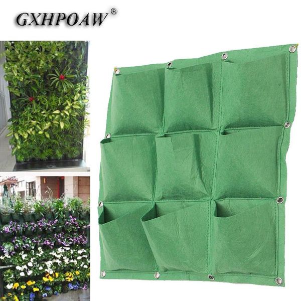 

planters & pots 9/18 pockets hanging green grow bag planter growing bags flowers supply vertical gardens vegetable living garden
