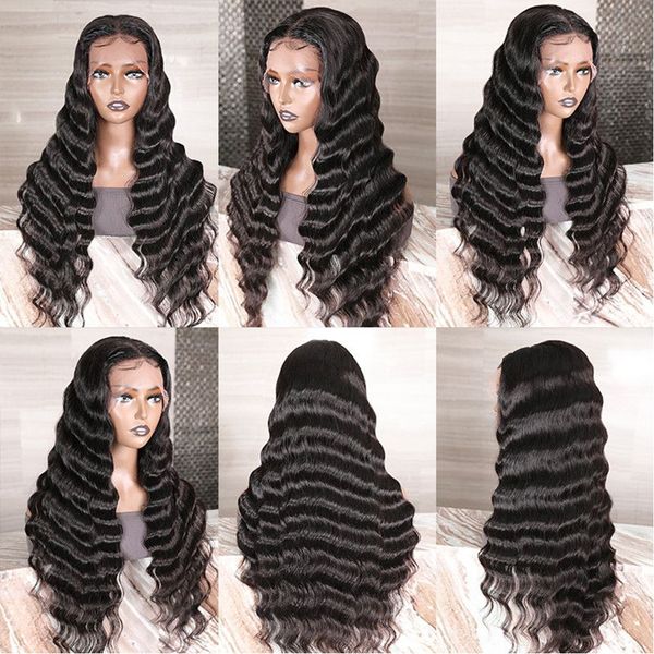 

lx brand long loose wave lace front wigs for women synthetic hair high temperature fiber long wig for women glueless black wigsfactory direc