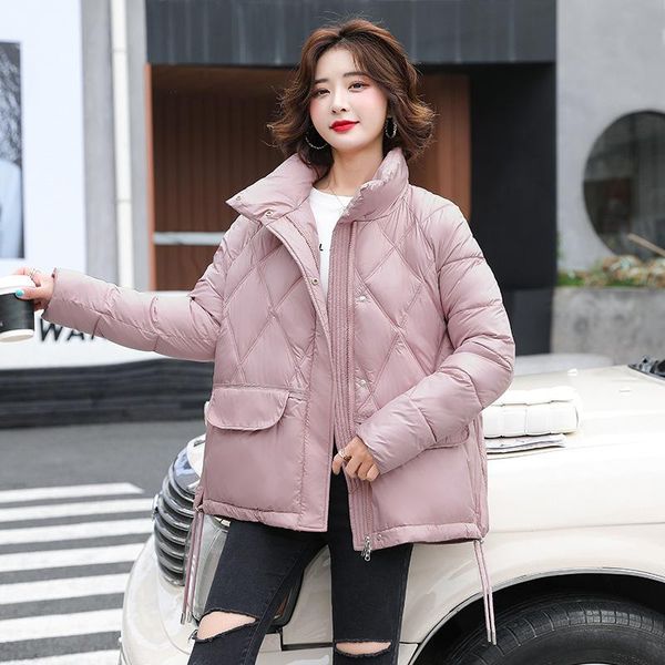 

women's down & parkas winter style padded jacket women 2021 korean version of loose thick warm short casual, Black