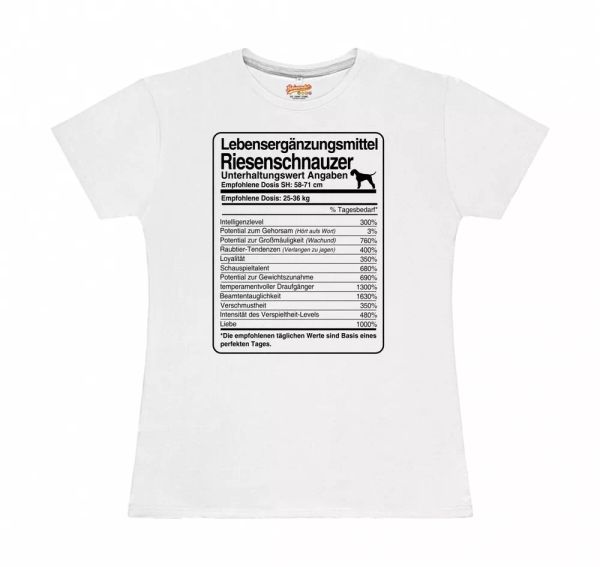 

t-shirt womens dose giant schnauzer life supplements by siviwonder, White;black