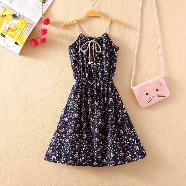 

women spaghetti strap dress summer female print floral vintage sleeveless a-line bohemian beach vest casual short dresses 210423, Black;gray