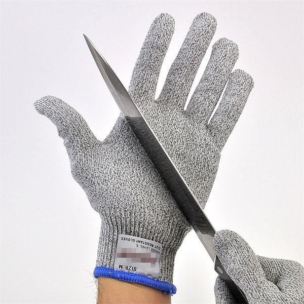 Level 5 Schutz Cut Cut Resistant Handschuhe Küche Lebensmittelqualität Anti-Cut Safe Handschuh XXS-XL Größe Home Anti-Piercing Hochfeste Fäustlinge