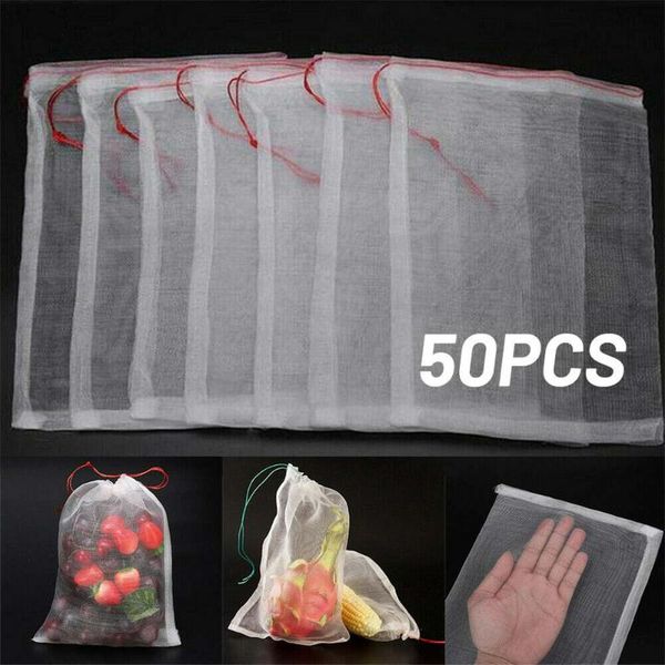 

other garden supplies 50pcs fruit net bags agriculture vegetable protection mesh insect proof