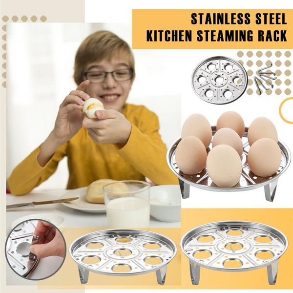 

mats & pads stainless steel steaming eggs rack double-layer kitchen heat insulation detachable tripod y1