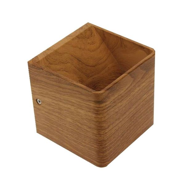

wall lamp 5w led wood grain modern mounted lights up down light(cool white)