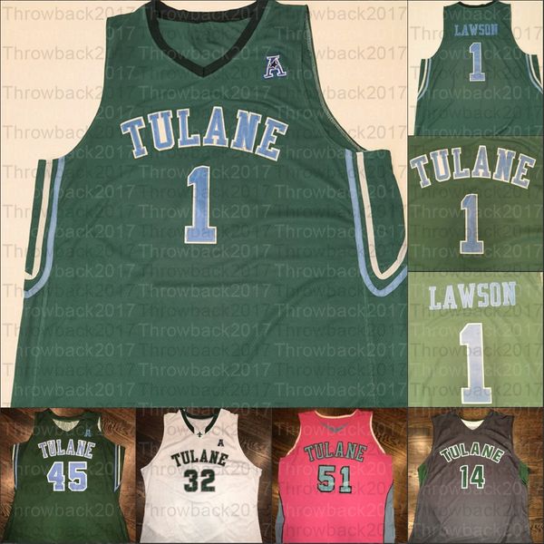 

custom tulane green wave basketball jerseys teshaun hightower k.j. lawson walker thompson nic thomas kevin zhang ray ona, Black;red