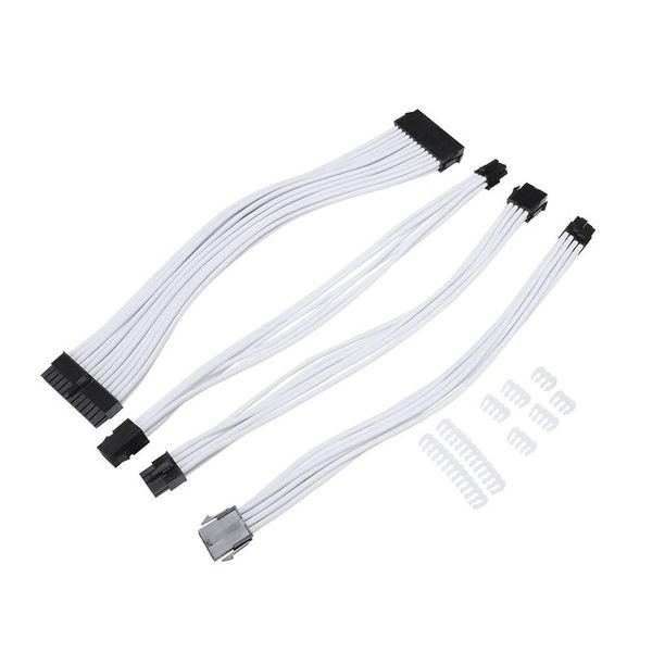 

computer cables & connectors basic extension cable kit; 1pcs atx 24pin/eps 4+4pin/pci-e 8pin/pci-e 6pin power