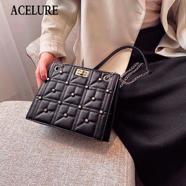 

evening bags acelure geometric pu leather square shoulder bag for women all-match fahsion hasp satchels elegant ladies messenger