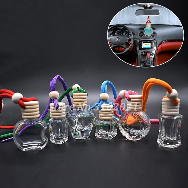 

storage bottles & jars 20pcs/lot 3ml 5ml 6ml 10ml clear glass car perfume essential oil bottle diy empty hang vehicle fragrance sub bottling