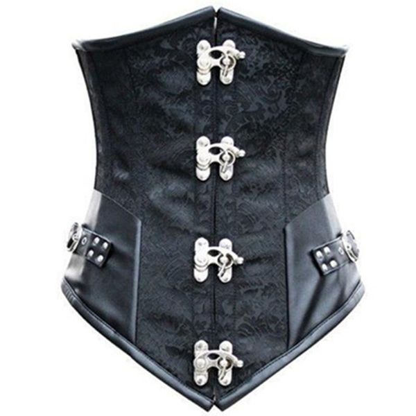 

bustiers & corsets women waist control steampunk corset underbust close up retro style corselet, Black;white