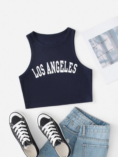 

letter graphic tank d2w9#, White