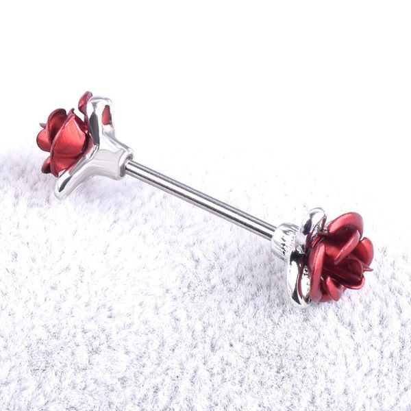 

other stainless steel nipple ring rose flower shield body piercing jewelry for women gift ik88, Slivery;golden