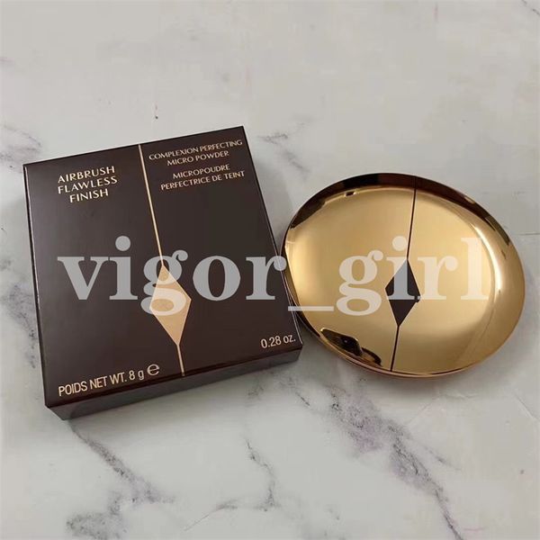 

High Quality Brand Complexion Perfecting Micro Powder Airbrush Flawless Finish 8g FAIR & MEDIUM 2 Color Girl Face Make Up, Mixed color