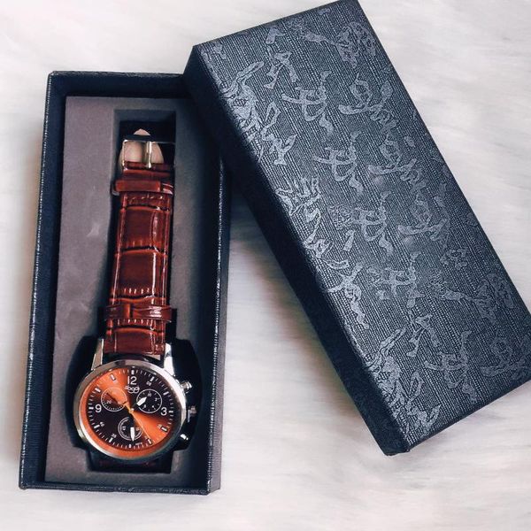 

watch boxes & cases fashion box bracelet jewelry rectangle durable gift, Black;blue