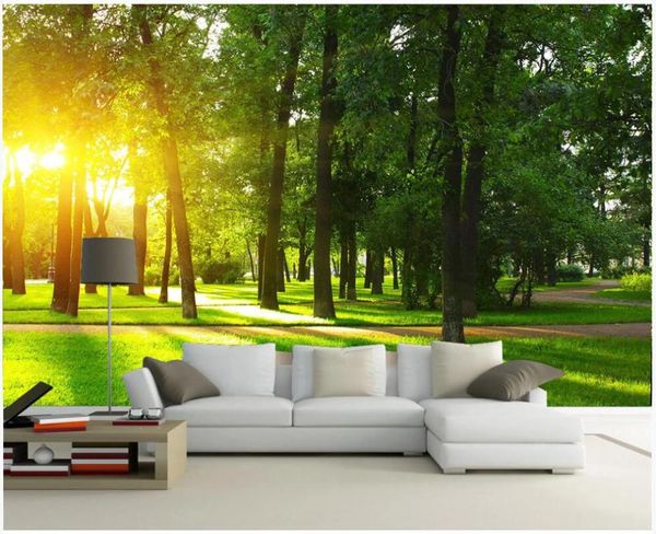 

custom mural 3d po wallpaper sunny forest grassland scenery home interior living room for walls 3 d in rolls wallpapers