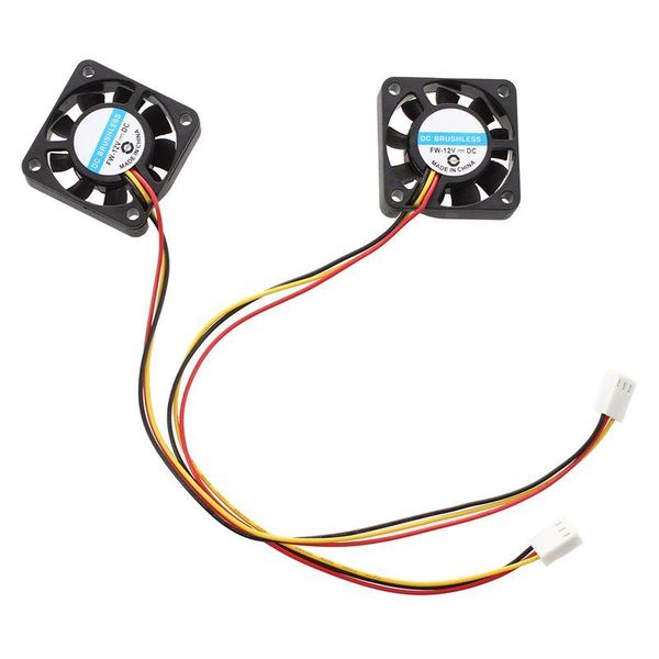 

fans & coolings 2 pcs 3 pin 40mm square pc computer cooling fan dc 12v black