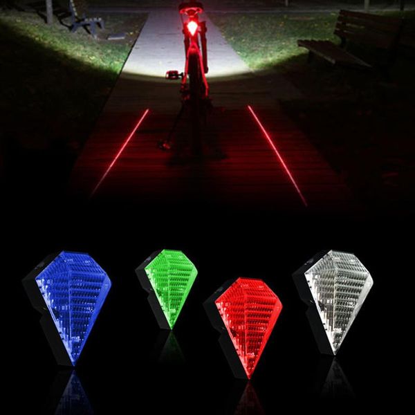 

bike lights portable rechargeable warning light bicycle rear taillights led waterproof laser flashing lamp 3 color abs