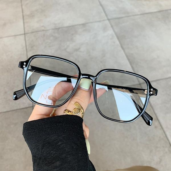 

fashion sunglasses frames anti-blue light retro classic square eyeglasses for men vintage luxury designer eyewear oversized computer glasses, Black
