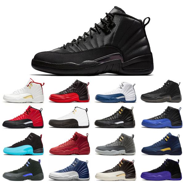 

12s man's basketball shoes high cut black purple blue stone cny grey fiba flu game royal gamma gym red o-black reverse taxi wings winte