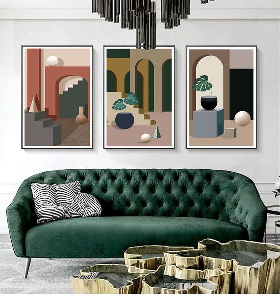 

paintings nordic morandi abstract color system canvas painting wall art print poster picture decorative living room home decor