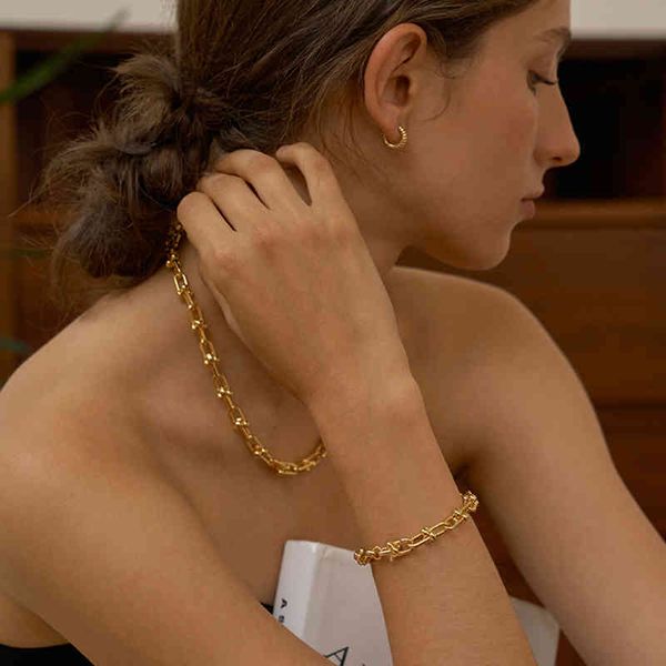 

necklaces pendants tocona bohemian gold color alloy heavy metal chain choker necklace for women 2021 trendy adjustable party jewelry wholesa, Silver