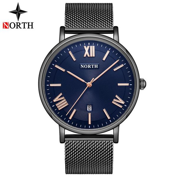 

wristwatches men watches north fashion simple ultra thin mesh belt quartz watch casual waterproof relogio masculino, Slivery;brown