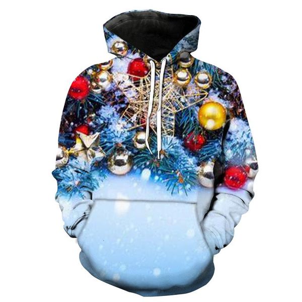 

& men's hoodies sweatshirts 2021 merry christmas printed 3d decoration men women santa claus pullover hoodie male casual warm hooded sw, Black