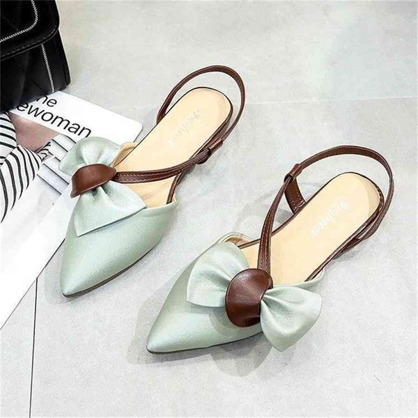 Frauen Flache Sandalen Weibliche Mode Spitz Zehen Pantoletten Slip auf Flache Schuhe Frauen Casual Beige Sommer Schuhe für Frauen