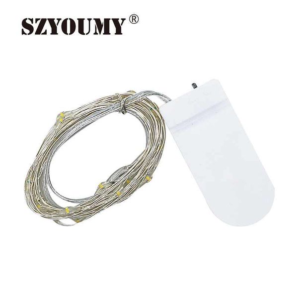 

2m 20led silver copper wire string light installed battery wedding party vase decoration waterproof fairy lights led strings