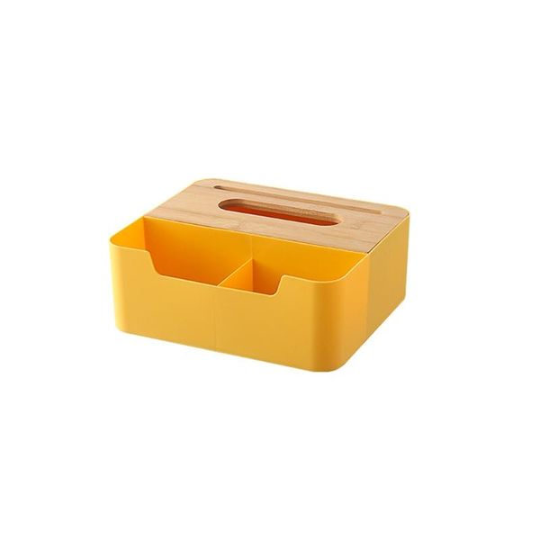 

tissue boxes & napkins plastic box bamboo cover napkin paper dispenser organizer cosmetic storage remote control container for office home r