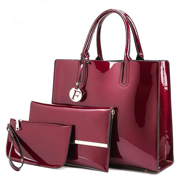 

evening bags brand 3 sets women handbag wallet pu leather messenger bag luxury tote ladies shoulder crossbody clutch purses