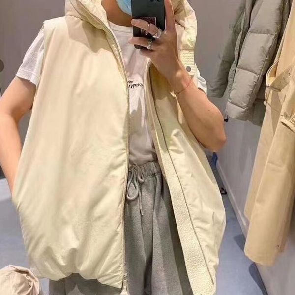 

jacket 2021 women milky white hooded bread zipper down women's jackets, Black;brown