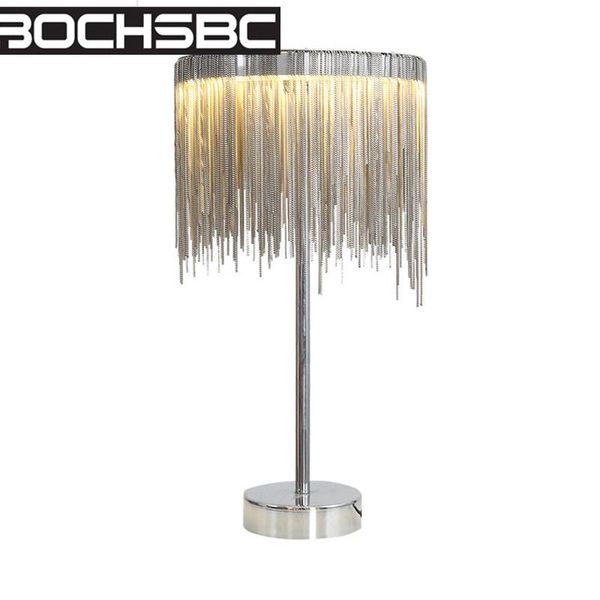 

table lamps bochsbc modern fashion personalized aluminum chains lamp for living room bedroom el art decoration desk lights