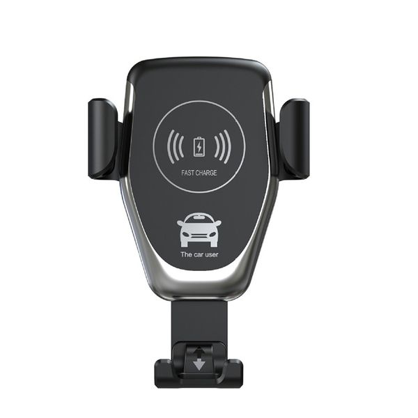 

q12 10w car mount wireless charger for iphone xs 8 8plus samsung s10 s9 s8 s7 quick qi fast charging cars phone holder with retail packing d