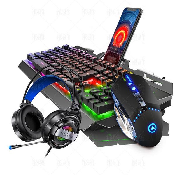 

keyboard mouse combos v2 gaming headset set mechanical feel game 104 keys keyboards 3200dpi mice headphone for pc gamer