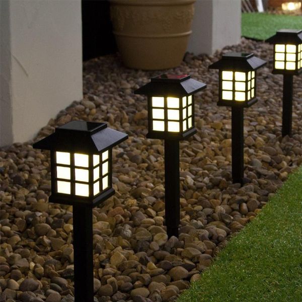 

lawn lamps classical garden decoration lighting solar power square lamp stake landscape lights outdoor yard led light
