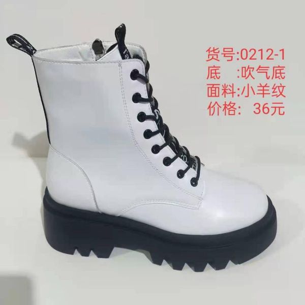 

boots winter women shoes square heels internal increase lace-up ankle woman, Black