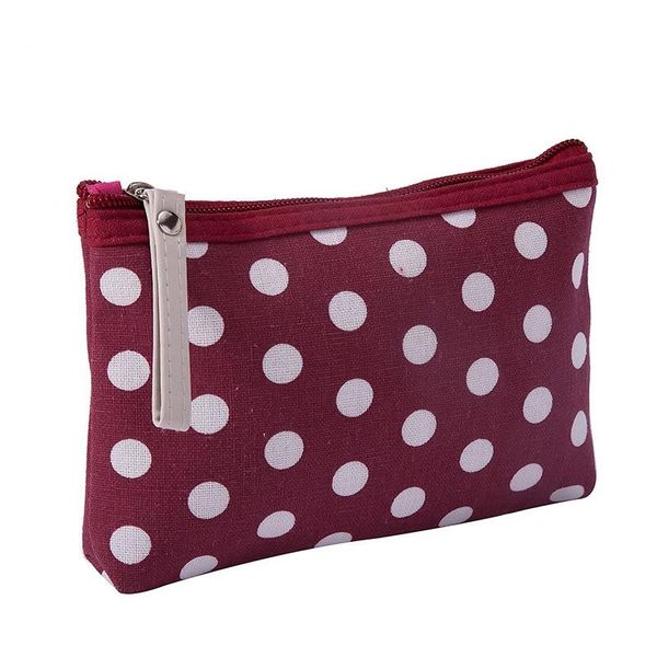 

cosmetic bags & cases dot zipper makeup bag pouch travel outdoor women toiletry organizer handbag portable ladies storage make up case