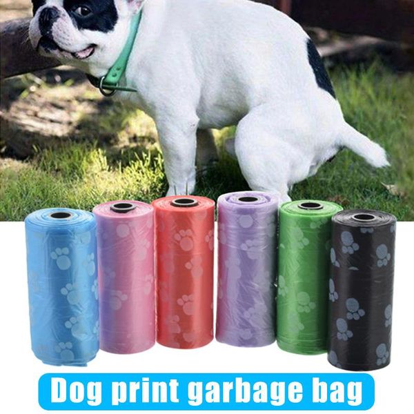 

dog travel & outdoors poo bags doggy set pet cat pooper scooper degradable waste bag printed garbage mu8669