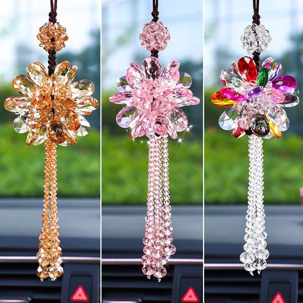 

interior decorations car crystal hanging pendant auto beautiful ornaments rear view mirror decoration in automobiles styling accessories