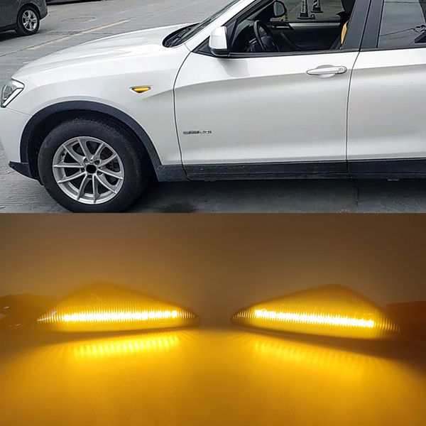 1 paar Rauch Dynamische Fließende LED Seite Marker Signal Licht Für BMW X5 E70 X6 E71 E72 X3 F25 Sequentielle blinker Lampe