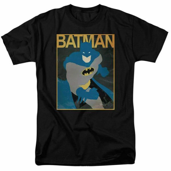 

Batman Simple BM Poster T Shirt Licensed Comic Book Tee Black, White;black