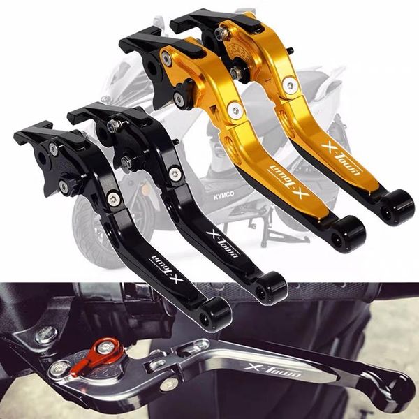 

motorcycle brakes accessories folding extendable left right brake clutch levers aluminum for kymco x-town xtown 125i 300i x town