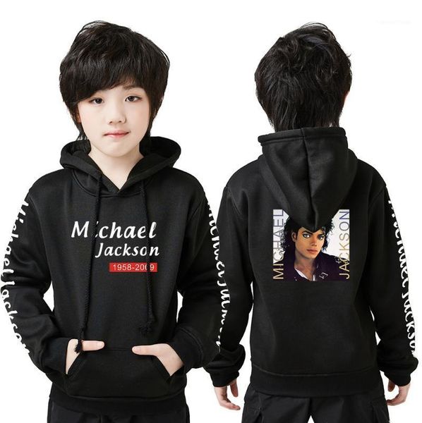 

men's hoodies & sweatshirts 3-14 year old children's sweatshirt kids hoodie boy girl michael jackson pullover harajuku casual trac, Black